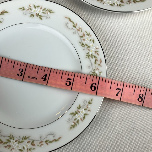 International Silver Co Fine China Bread&Butter Saucers 326 Springtime Lot of 4 - Picture 9 of 9